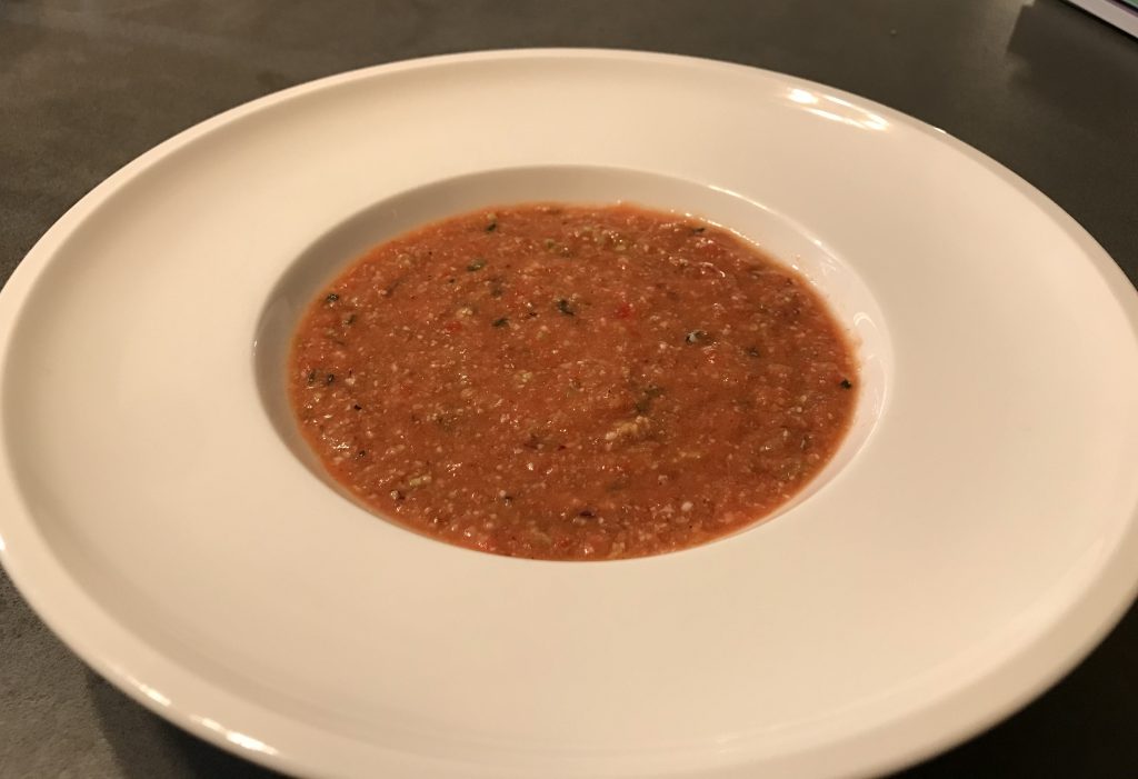 Bowl of gazpacho